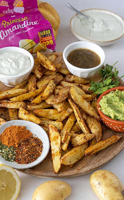 Patatas 3 salsas con Princesa Amandine Princesa Amandine